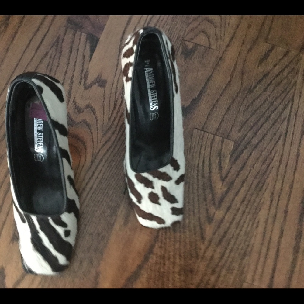 Pony hair block heels one of a kind!